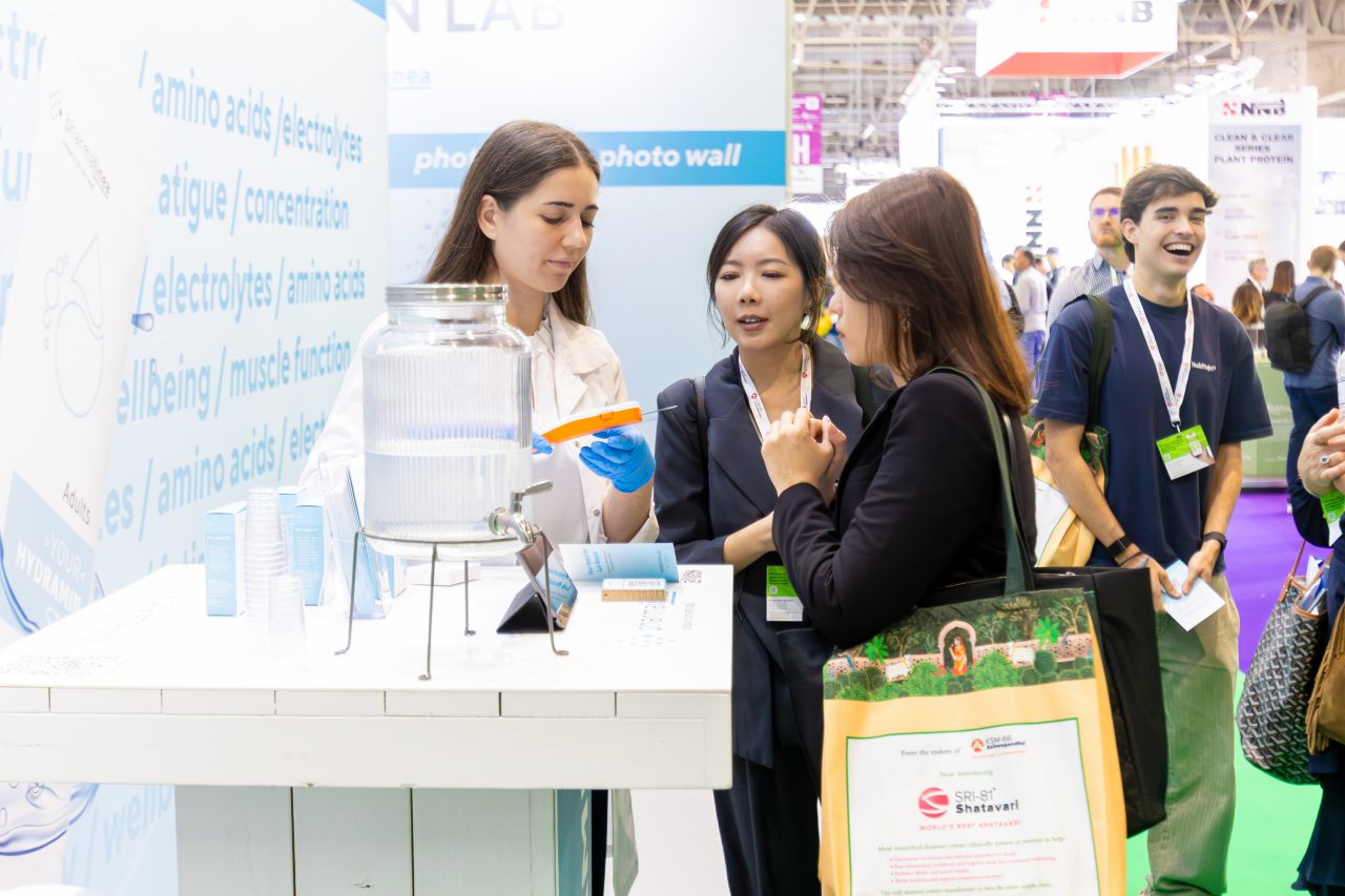Visitor at exhibition stand